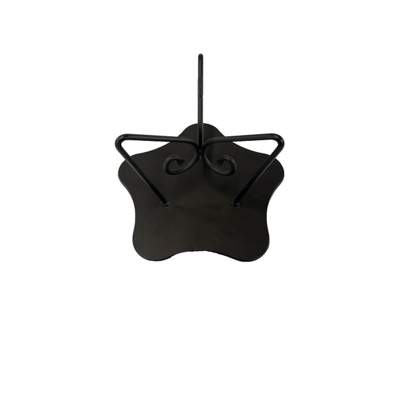 Longaberger Basket Stand 10" Wrought Iron Shining Star Pedestal Black Metal - Picture 3 of 3